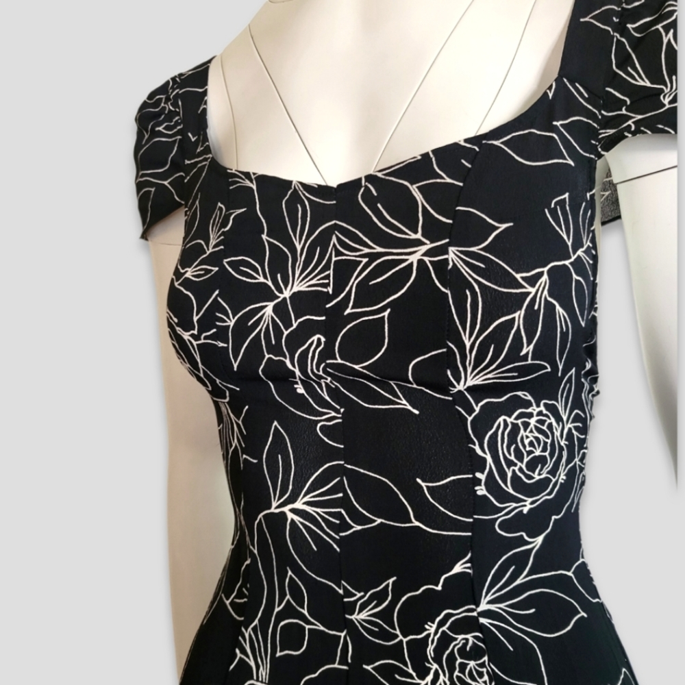REFORMATION Cherry Backless Mini Dress Black - Picture 2 of 10